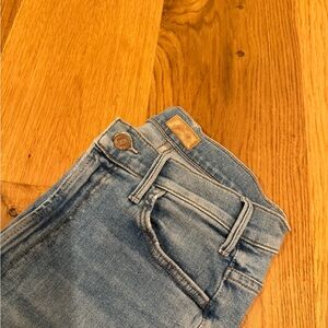 MOTHER Light Blue High Rise Ankle Jeans